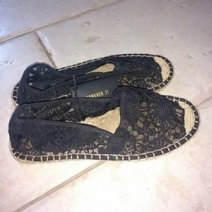 F21 Black Espadrilles